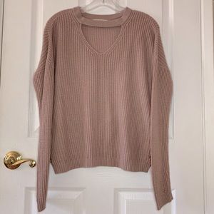 Pink Rose Brand Keyhole Sweater
